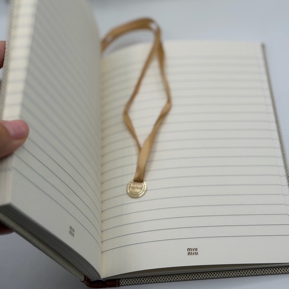 Miu Miu Cream Canvas Notebook - Picture 2 of 2